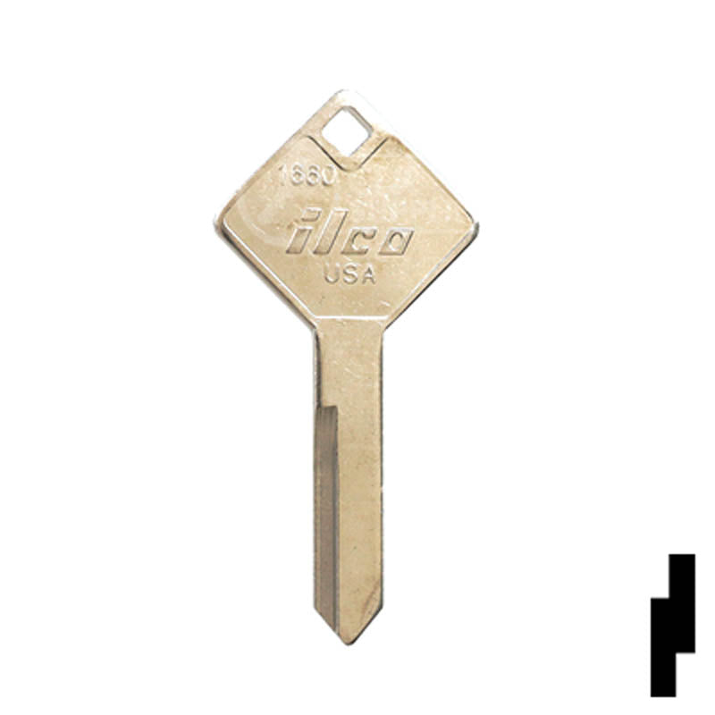 1660, 322861 Truck Cover Key Blank Hitch-Tool Box-Utility Key Ilco