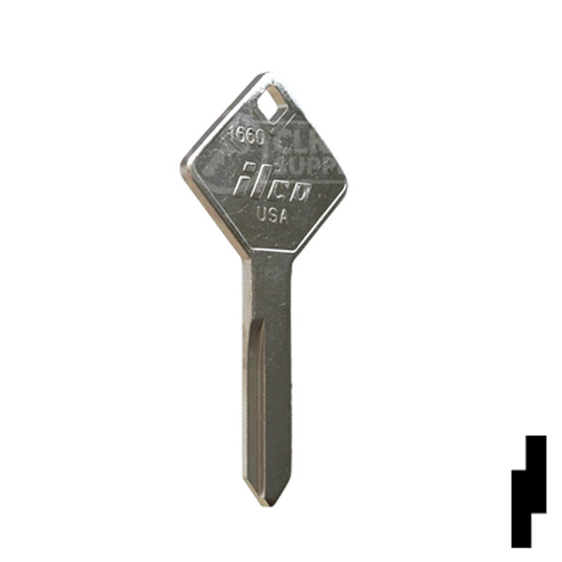 1660, 322861 Truck Cover Key Blank Hitch-Tool Box-Utility Key Ilco