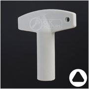 Plastic Triangle Utility Key | Lowe & Fletcher | BD177 Hitch-Tool Box-Utility Key Framon Manufacturing Company, Inc