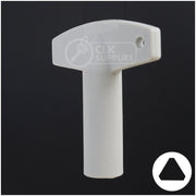 Plastic Triangle Utility Key | Lowe & Fletcher | BD177 Hitch-Tool Box-Utility Key Framon Manufacturing Company, Inc