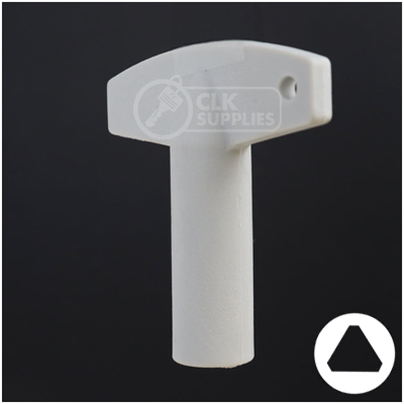 Plastic Triangle Utility Key | Lowe & Fletcher | BD177 Hitch-Tool Box-Utility Key Framon Manufacturing Company, Inc