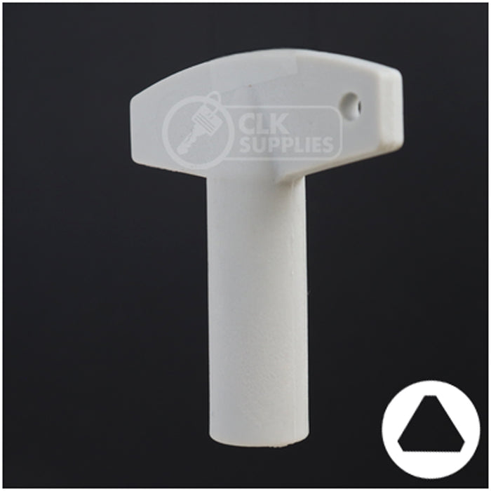 Plastic Triangle Utility Key | Lowe & Fletcher | BD177 Hitch-Tool Box-Utility Key Framon Manufacturing Company, Inc
