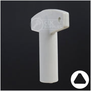 Plastic Triangle Utility Key | Lowe & Fletcher | BD177 Hitch-Tool Box-Utility Key Framon Manufacturing Company, Inc