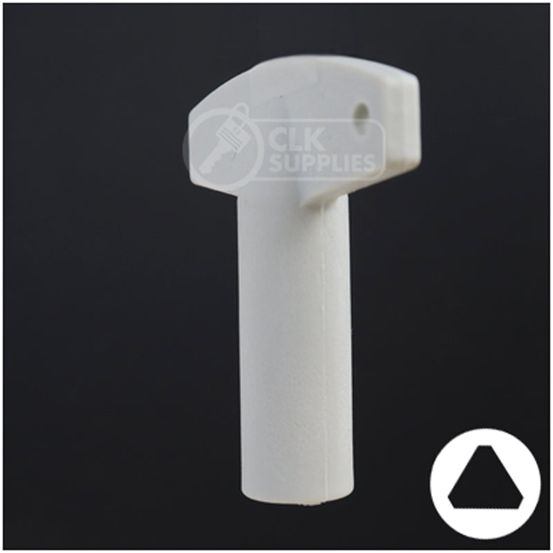 Plastic Triangle Utility Key | Lowe & Fletcher | BD177 Hitch-Tool Box-Utility Key Framon Manufacturing Company, Inc