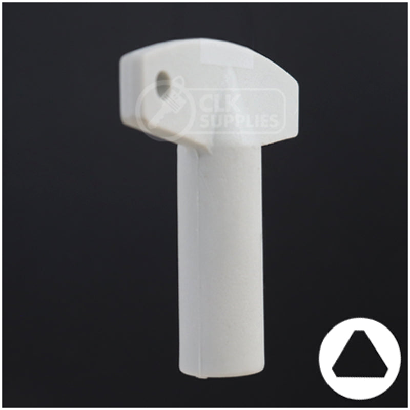 Plastic Triangle Utility Key | Lowe & Fletcher | BD177 Hitch-Tool Box-Utility Key Framon Manufacturing Company, Inc