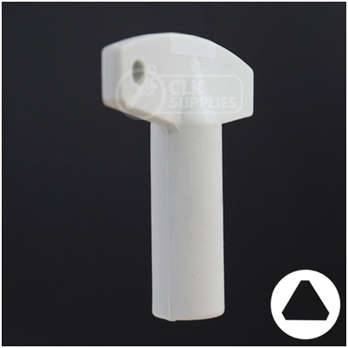 Plastic Triangle Utility Key | Lowe & Fletcher | BD177 Hitch-Tool Box-Utility Key Framon Manufacturing Company, Inc