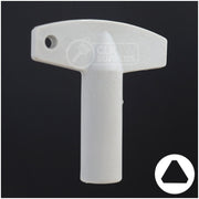 Plastic Triangle Utility Key | Lowe & Fletcher | BD177 Hitch-Tool Box-Utility Key Framon Manufacturing Company, Inc
