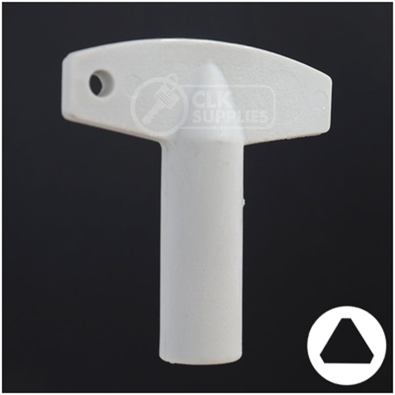 Plastic Triangle Utility Key | Lowe & Fletcher | BD177 Hitch-Tool Box-Utility Key Framon Manufacturing Company, Inc