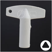 Plastic Triangle Utility Key | Lowe & Fletcher | BD177 Hitch-Tool Box-Utility Key Framon Manufacturing Company, Inc