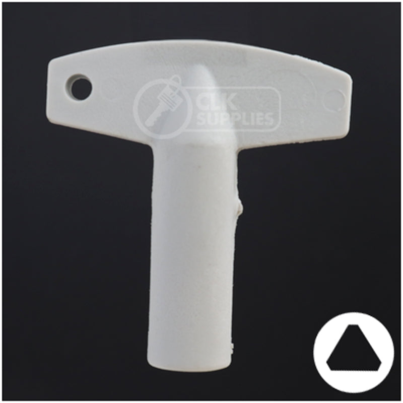 Plastic Triangle Utility Key | Lowe & Fletcher | BD177 Hitch-Tool Box-Utility Key Framon Manufacturing Company, Inc
