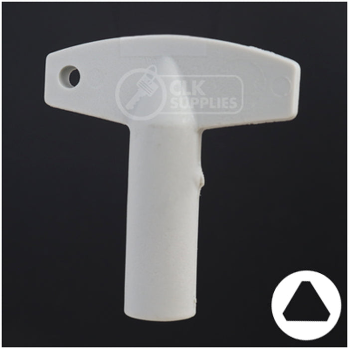 Plastic Triangle Utility Key | Lowe & Fletcher | BD177 Hitch-Tool Box-Utility Key Framon Manufacturing Company, Inc