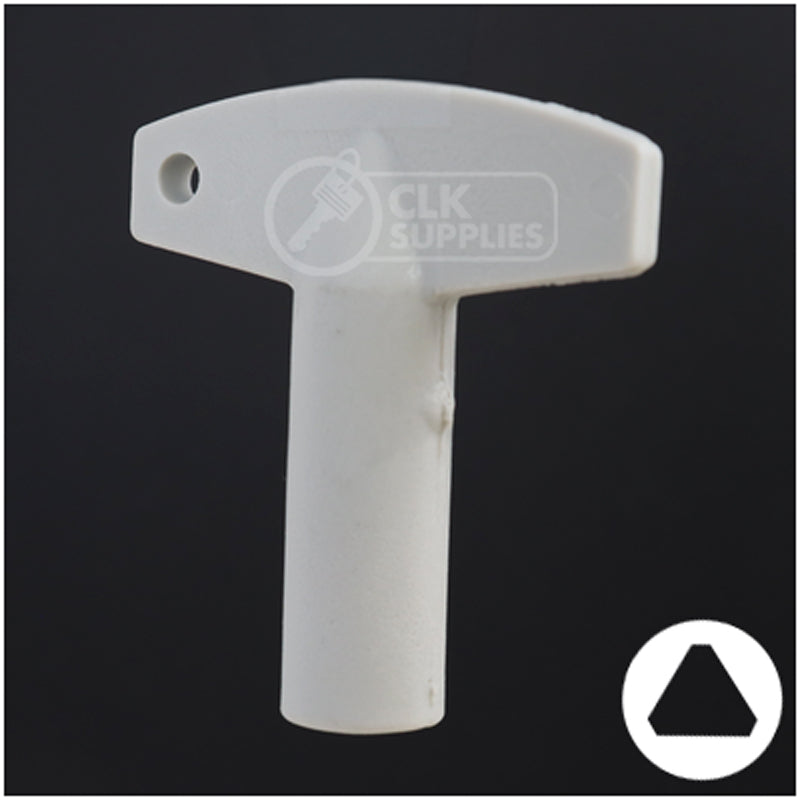 Plastic Triangle Utility Key | Lowe & Fletcher | BD177 Hitch-Tool Box-Utility Key Framon Manufacturing Company, Inc