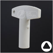 Plastic Triangle Utility Key | Lowe & Fletcher | BD177 Hitch-Tool Box-Utility Key Framon Manufacturing Company, Inc