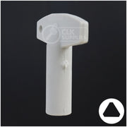 Plastic Triangle Utility Key | Lowe & Fletcher | BD177 Hitch-Tool Box-Utility Key Framon Manufacturing Company, Inc