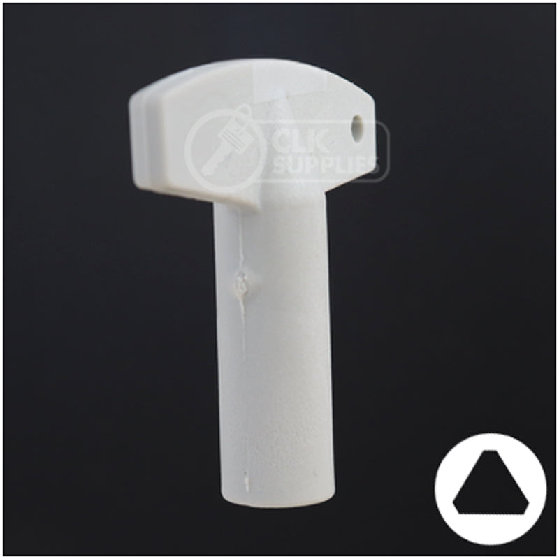 Plastic Triangle Utility Key | Lowe & Fletcher | BD177 Hitch-Tool Box-Utility Key Framon Manufacturing Company, Inc