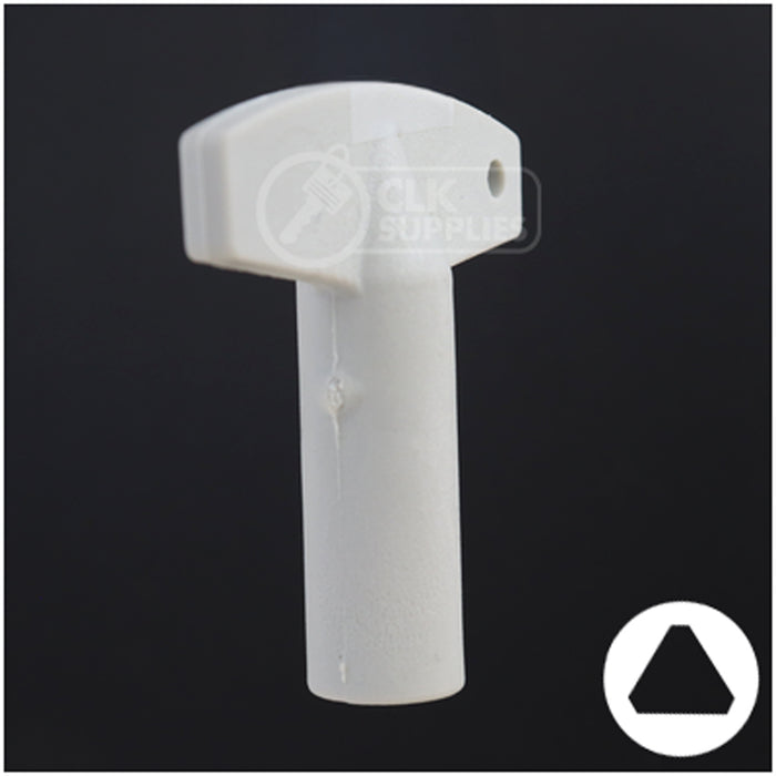 Plastic Triangle Utility Key | Lowe & Fletcher | BD177 Hitch-Tool Box-Utility Key Framon Manufacturing Company, Inc