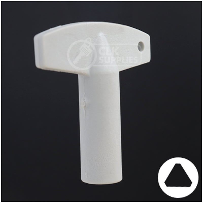 Plastic Triangle Utility Key | Lowe & Fletcher | BD177 Hitch-Tool Box-Utility Key Framon Manufacturing Company, Inc