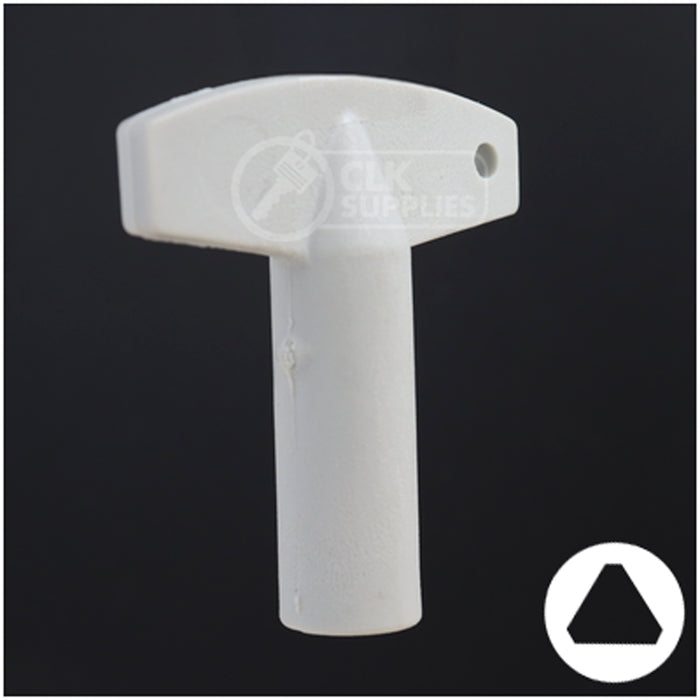 Plastic Triangle Utility Key | Lowe & Fletcher | BD177 Hitch-Tool Box-Utility Key Framon Manufacturing Company, Inc