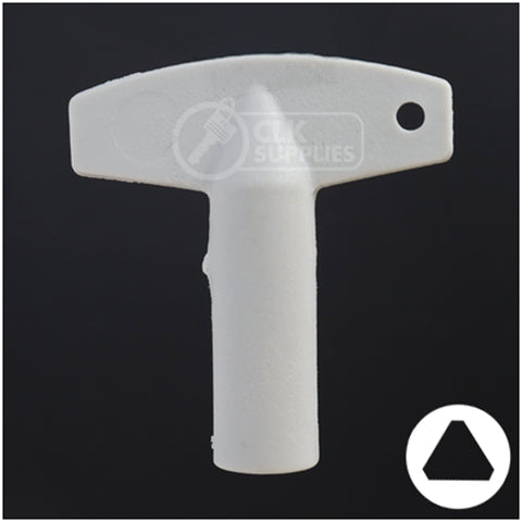 Plastic Triangle Utility Key | Lowe & Fletcher | BD177