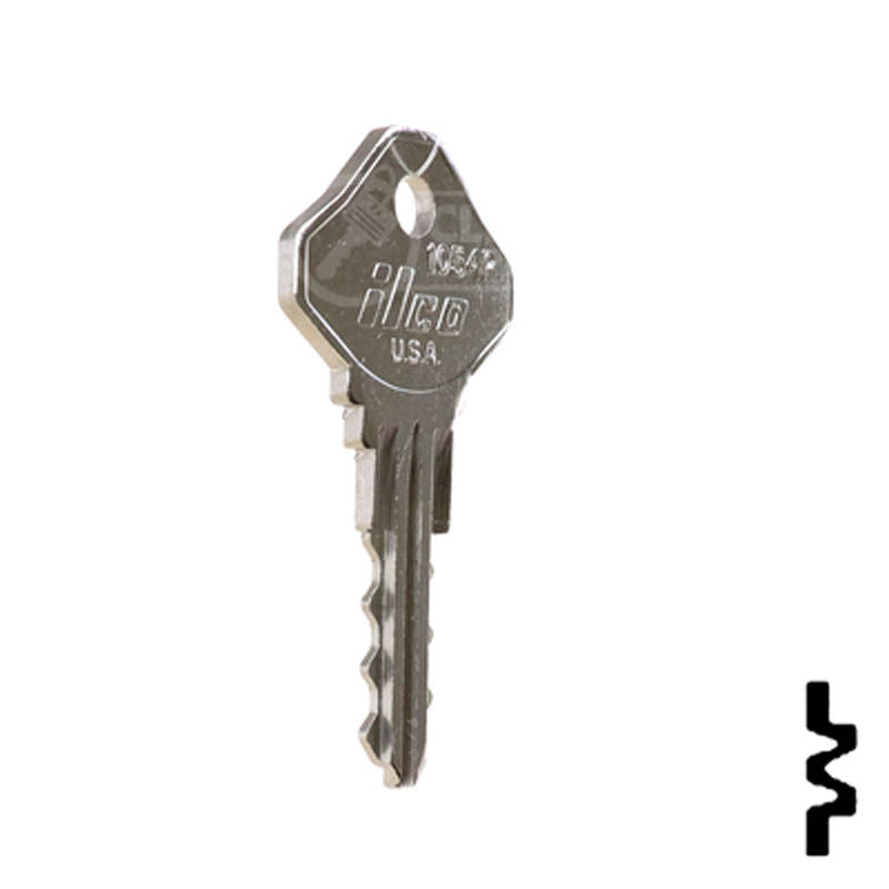 Precut Key Blank | Ilco, Snap-On | 1054P Hitch-Tool Box-Utility Key Ilco