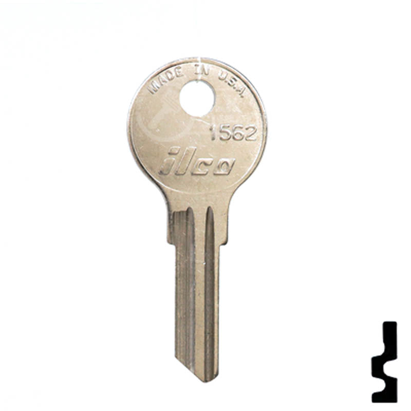 Uncut Key Blank | Ilco | 1562 Hitch-Tool Box-Utility Key Ilco