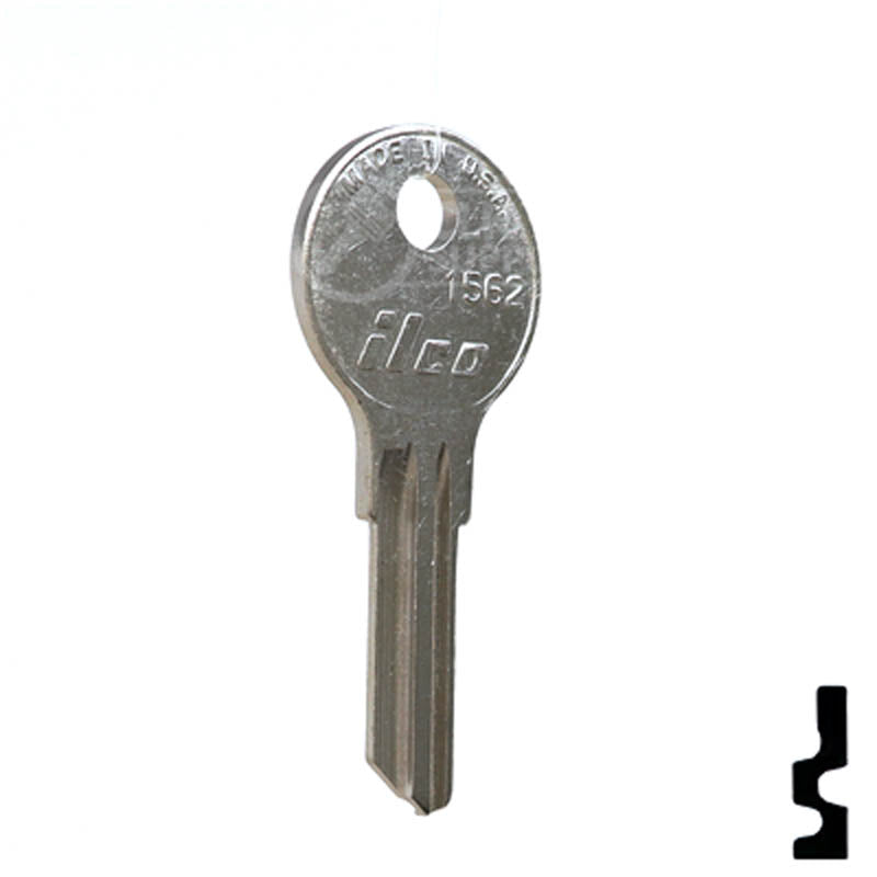 Uncut Key Blank | Ilco | 1562 Hitch-Tool Box-Utility Key Ilco