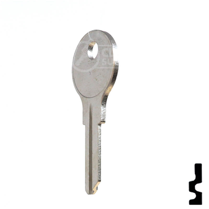 Uncut Key Blank | Ilco | 1562 Hitch-Tool Box-Utility Key Ilco