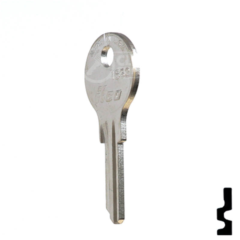 Uncut Key Blank | Ilco | 1562 Hitch-Tool Box-Utility Key Ilco