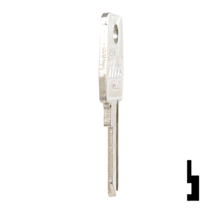 Uncut Key Blank | Lowe & Fletcher | LF11 Hitch-Tool Box-Utility Key Ilco