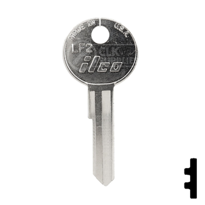 Uncut Key Blank | Lowe & Fletcher | LF2 Hitch-Tool Box-Utility Key Ilco