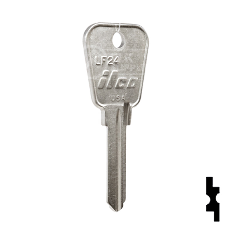 Uncut Key Blank | Lowe & Fletcher | LF24 Hitch-Tool Box-Utility Key Ilco