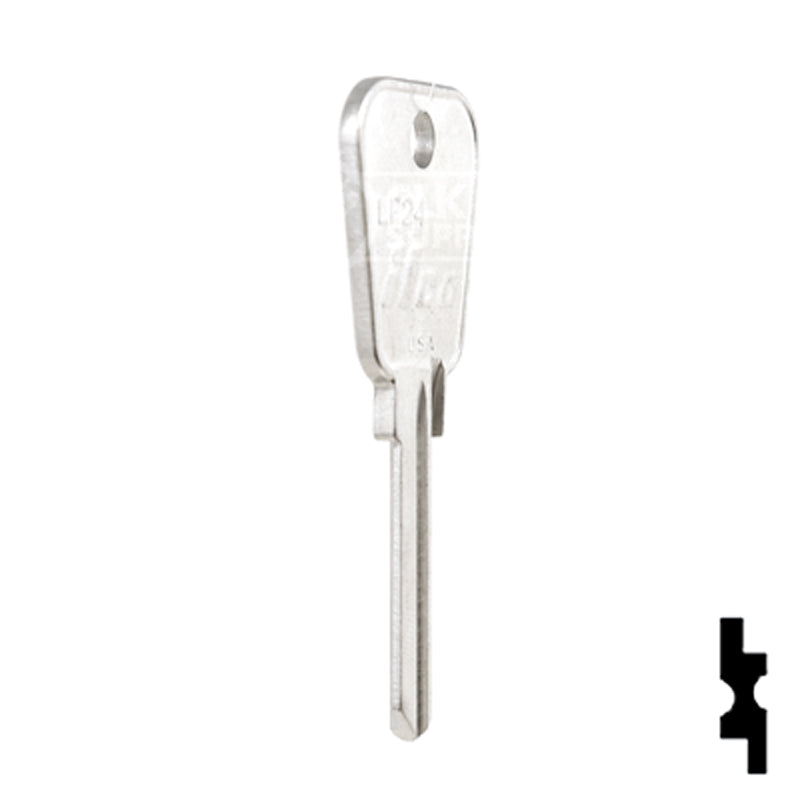 Uncut Key Blank | Lowe & Fletcher | LF24 Hitch-Tool Box-Utility Key Ilco