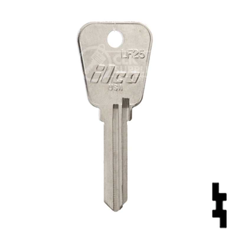 Uncut Key Blank | Lowe & Fletcher | LF25 Hitch-Tool Box-Utility Key Ilco