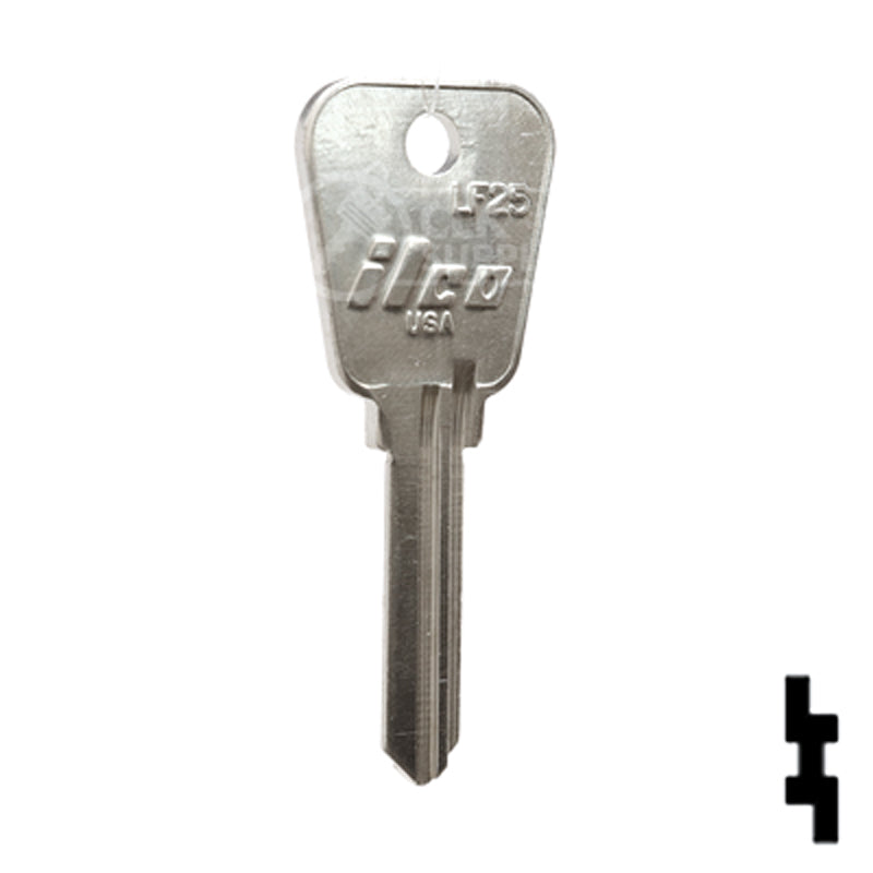 Uncut Key Blank | Lowe & Fletcher | LF25 Hitch-Tool Box-Utility Key Ilco