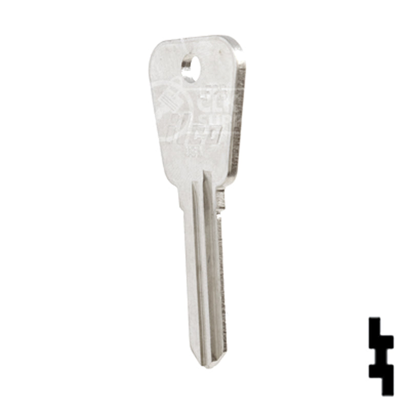 Uncut Key Blank | Lowe & Fletcher | LF25 Hitch-Tool Box-Utility Key Ilco