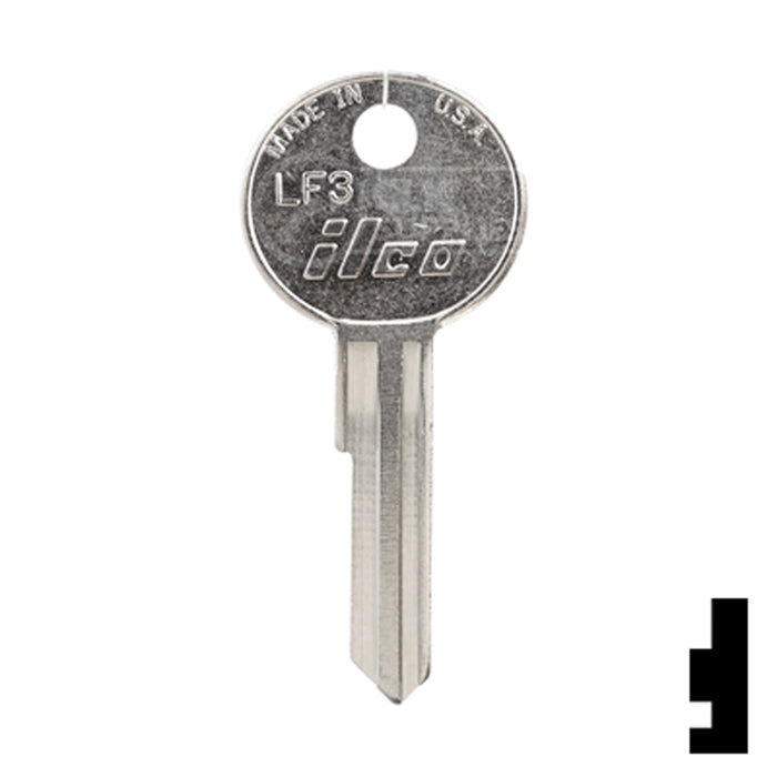 Uncut Key Blank | Lowe & Fletcher | LF3 Hitch-Tool Box-Utility Key Ilco