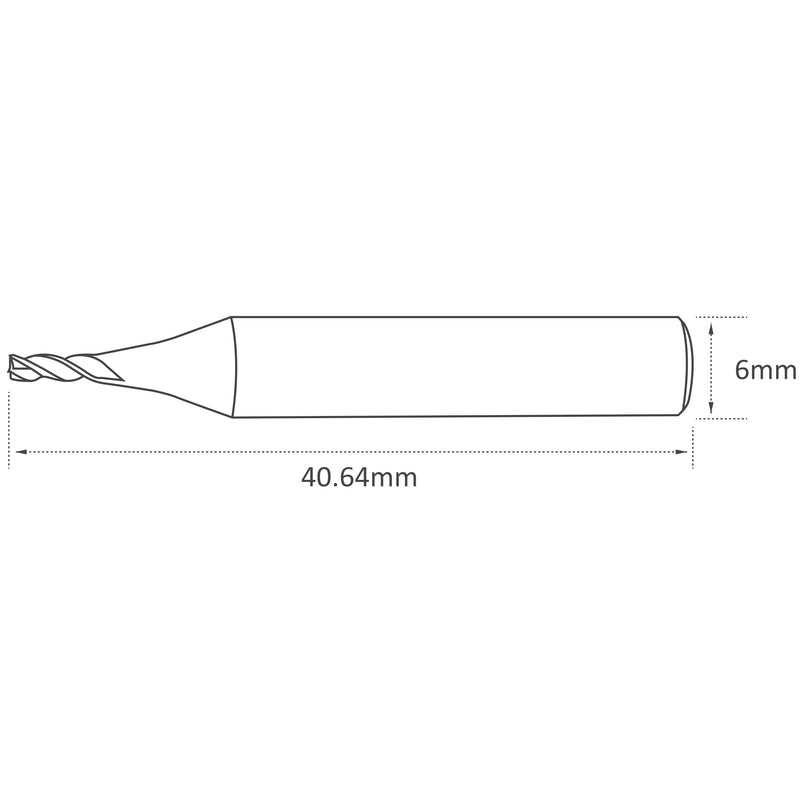 OEM Replacement for TR2.5 End Mill High Security Cutter - 3D-Xtreme/Elite Laser Key Cutting Bit Raise