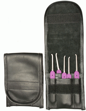Leather EDC 3.75 Inches Wide Case -by Peterson Lock Pick Case Peterson Manufacturing