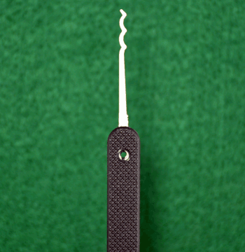 Peterson Bogie 1 Lock Pick Government Steel with Plastic Grip Lock Pick Peterson Manufacturing