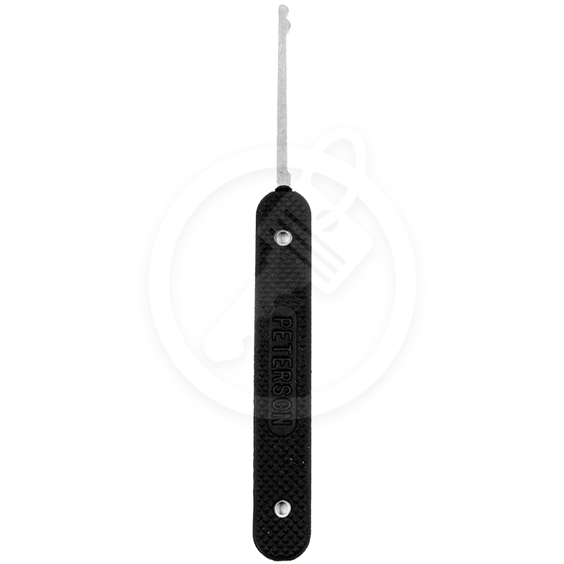 Peterson Lock Pick | Half Snowman | Government Steel with Rubber Handle Lock Pick Peterson Manufacturing