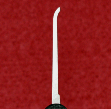 Peterson Lock Pick | Hook 1 | Government Steel with Rubber Handle Lock Pick Peterson Manufacturing