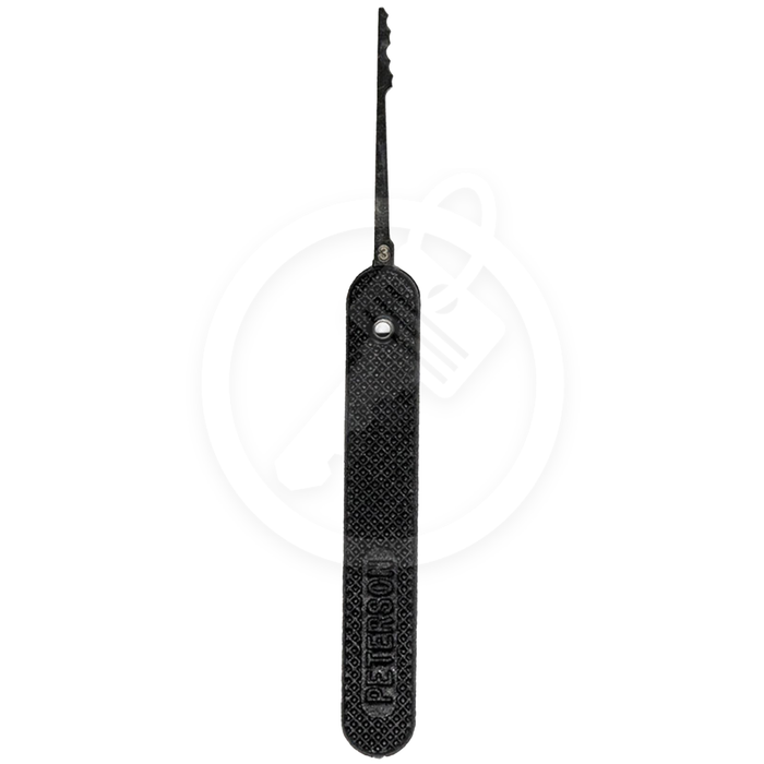 Peterson Lock Pick | Mini Ripple 3 | Government Steel with Plastic Handle Lock Pick Peterson Manufacturing