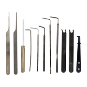 Rytan Mini-Red Miniature Lock Pick Set | 27-Piece (Large Zipper Case) Lock Pick Rytan