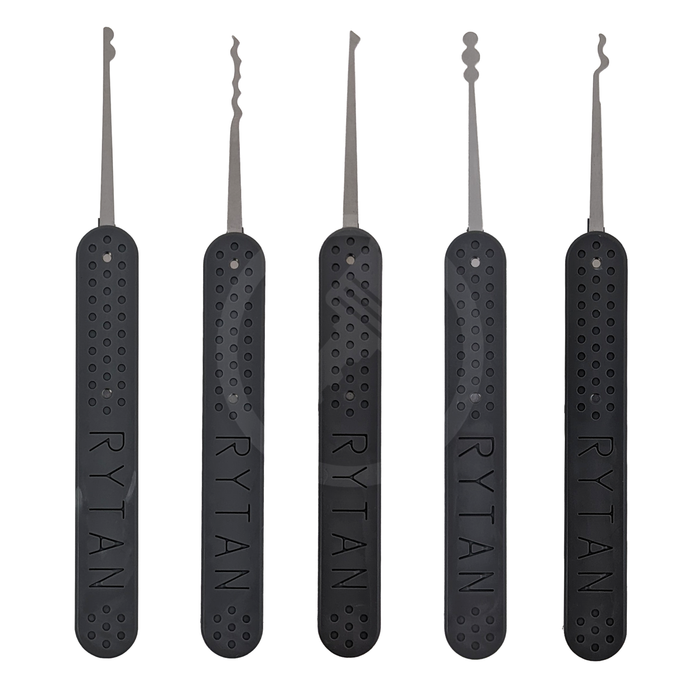 Rytan Mini-Red Miniature Lock Pick Set | 27-Piece (Large Zipper Case) Lock Pick Rytan
