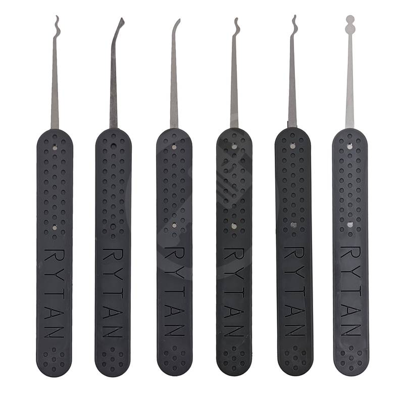Rytan Mini-Red Miniature Lock Pick Set | 27-Piece (Large Zipper Case) Lock Pick Rytan