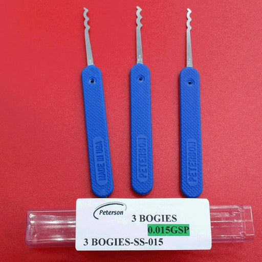 3 BOGIES 0.015 GSP -by Peterson Lock Pick Set Peterson Manufacturing