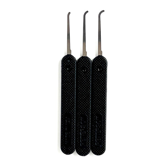3 Piece GSP Hook Lock Pick Set 0.025 Government Steel Lock Pick Set Peterson Manufacturing