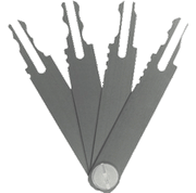 4 Piece Chicago-Style Wafer Lock Pick Set with Riveted Handles Lock Pick Set Peterson Manufacturing