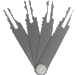 4 Piece Chicago-Style Wafer Lock Pick Set with Riveted Handles Lock Pick Set Peterson Manufacturing