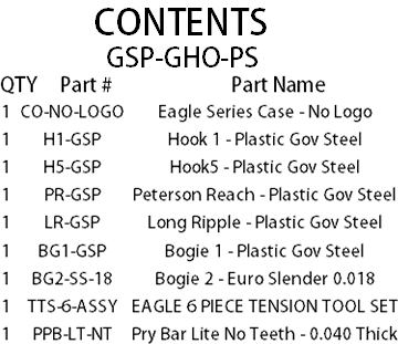 GSP Ghost Lock Picking Tool Set Lock Pick Set Peterson Manufacturing